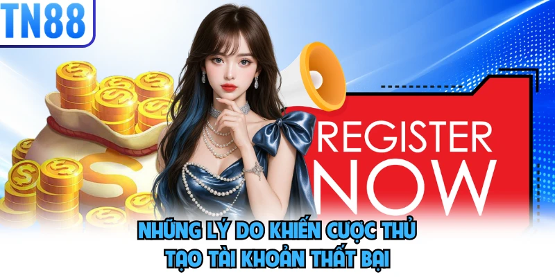 Những lý do khiến cược thủ tạo tài khoản thất bại